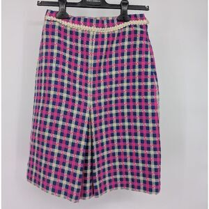 Gucci Pink and Blue Pleated Pencil Skirt